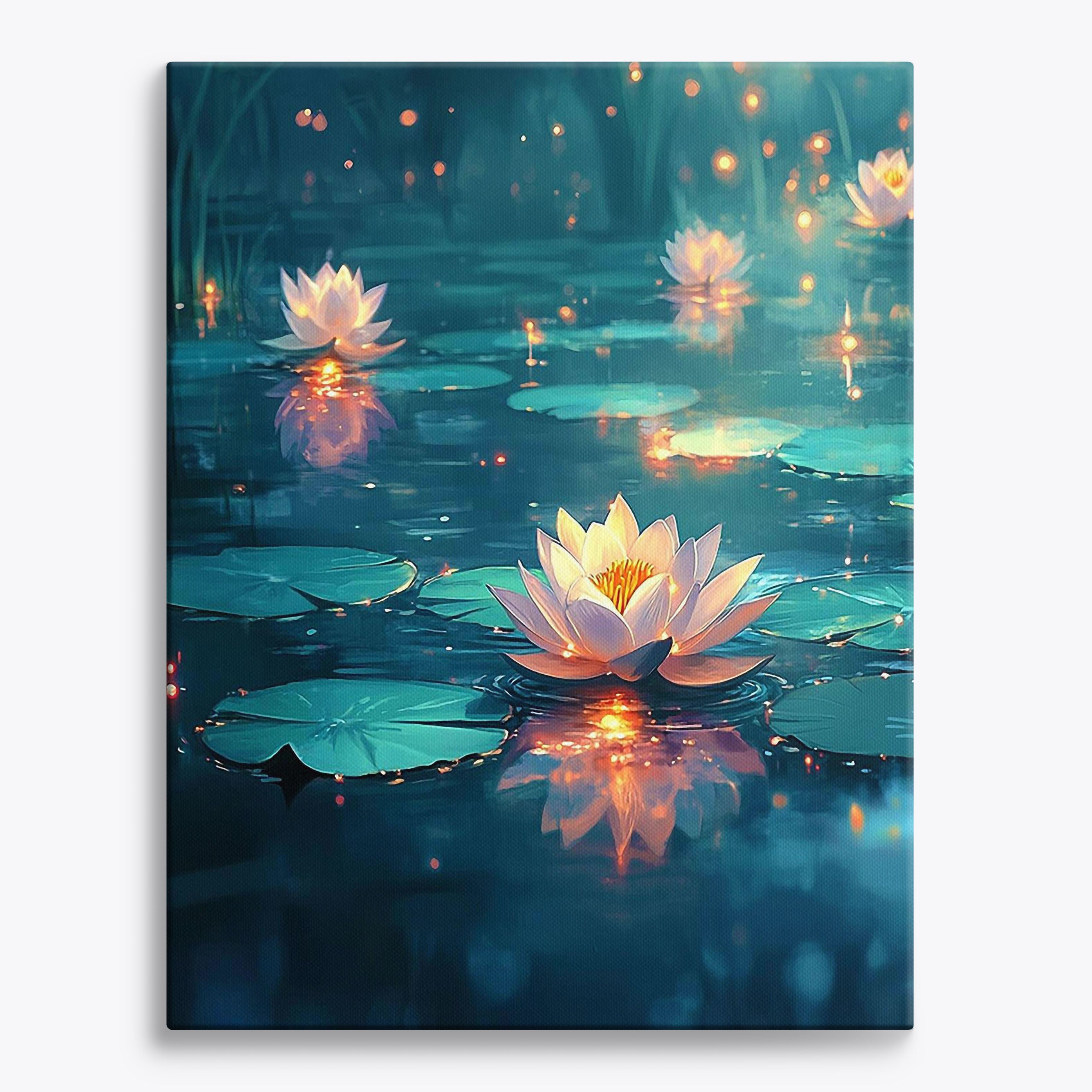 Peaceful Lily Waters No Frame / Regular (19.7"x15.75"/50x40cm) / 24 colors