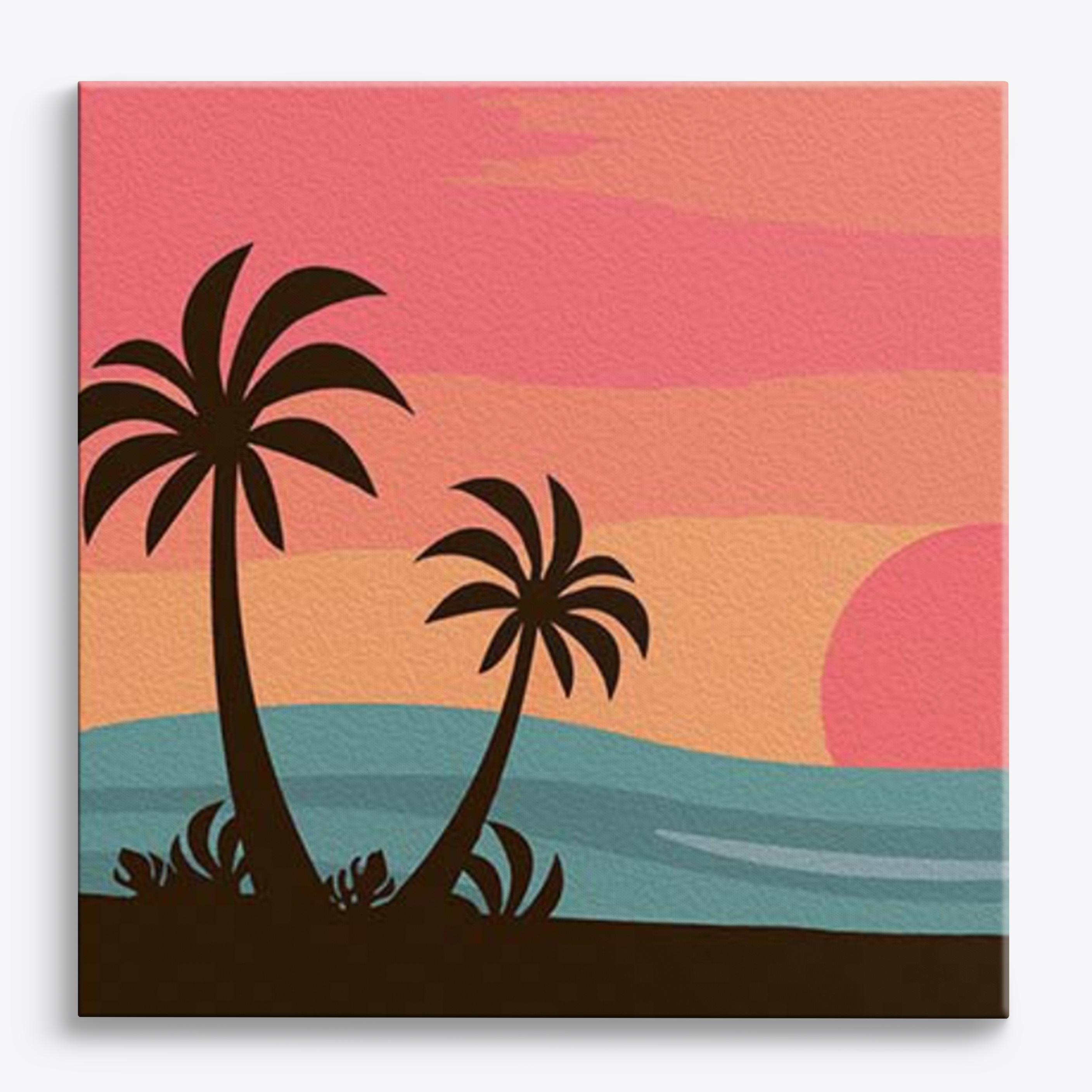 Abstracte tropische zonsondergang minikit