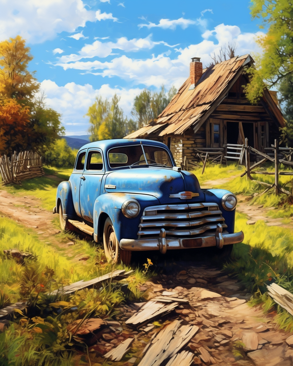 Rustieke boerderij auto