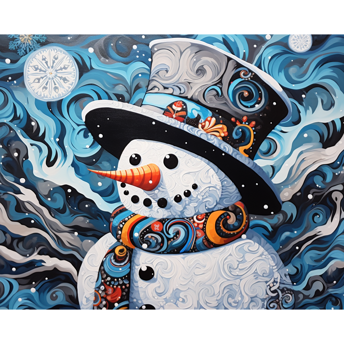 Abstracte sneeuwpop