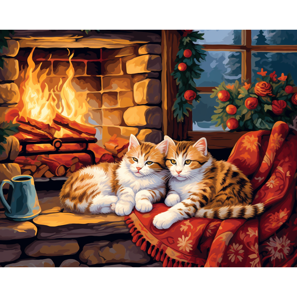 Cozy Hearth Cats