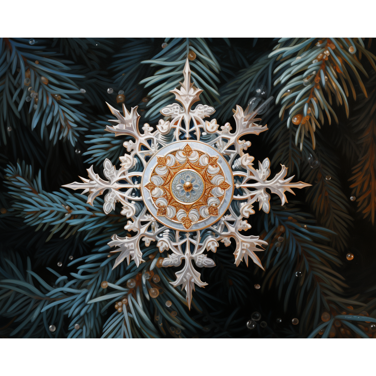 Glinsterende Frost Ornament