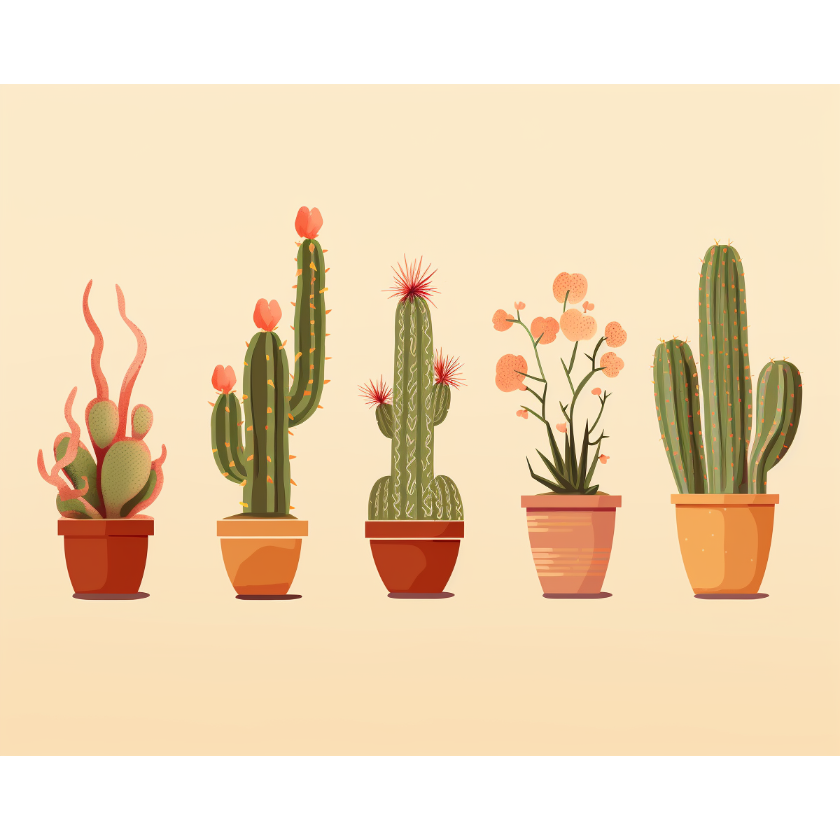 Minimalistische cactus