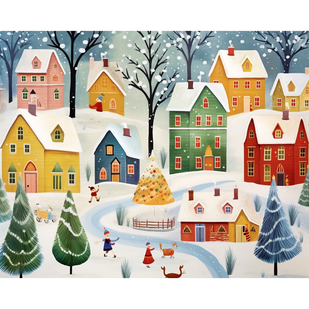 Whimsical Winter Village